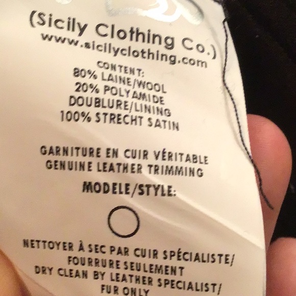 NWT Sicily chocolate brown overcoat with leather detailing. Size L. - Picture 8 of 8